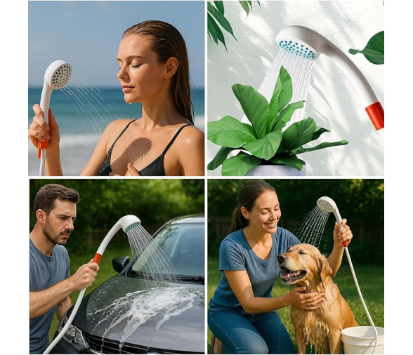 Seaflo Kit Portatil Ducha con Bateria Recargable