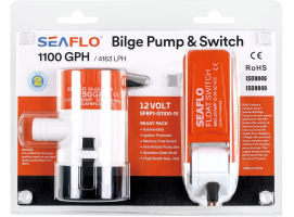 Saqflo Bilge Pump 1100 GPH & Float Switch