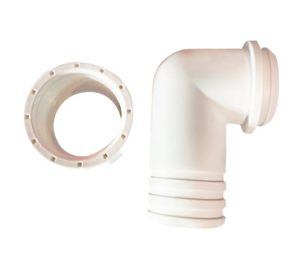 Seaflo Racor en codo para manguera de 29mm