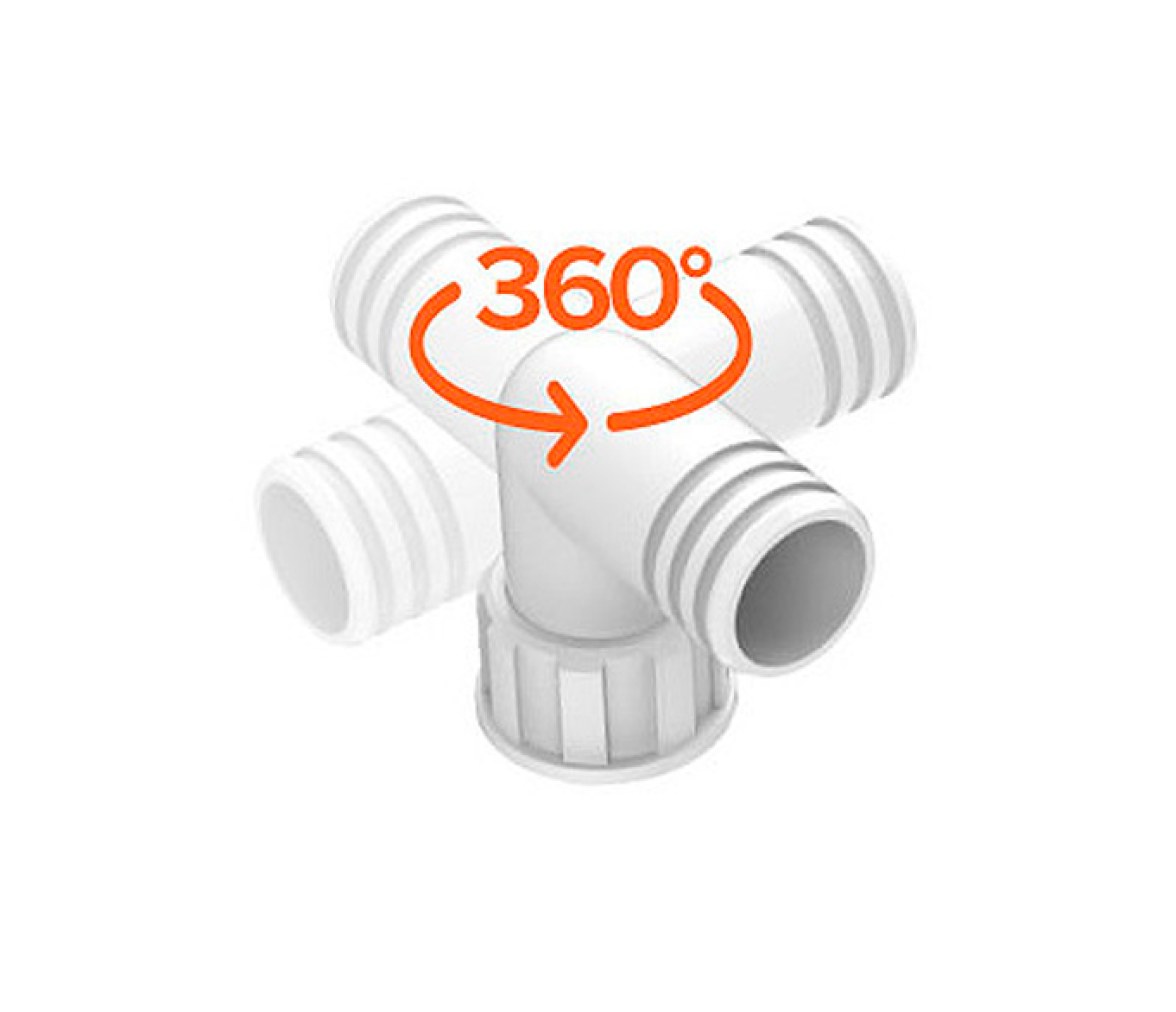 Seaflo Racor en codo para manguera de 29mm