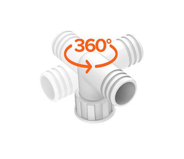 Seaflo Racor en codo para manguera de 29mm