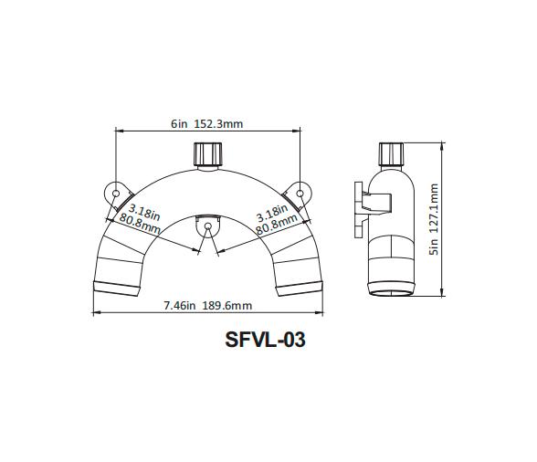 Seaflo Valvula Codo Antisifon para Inodoros