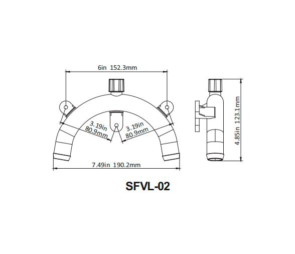 Seaflo Valvula Codo Antisifon para Inodoros