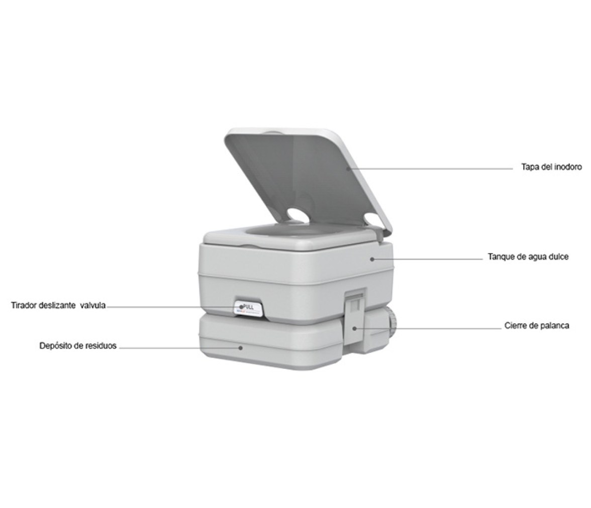 Seaflo Inodoro WC Quimico Portatil 10L