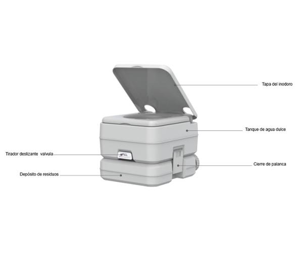 Seaflo Inodoro WC Quimico Portatil 10L