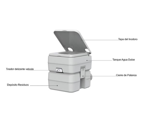 Seaflo Inodoro WC Quimico Portatil 20L