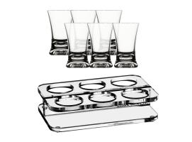 Set Bandeja Waves + Vasos chupito, 6 uds - Marine Business