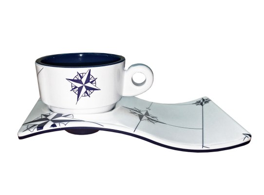ESPRESSO CUP & SAUCER SET NORTHWIND 6 units MARINE BUSINESS