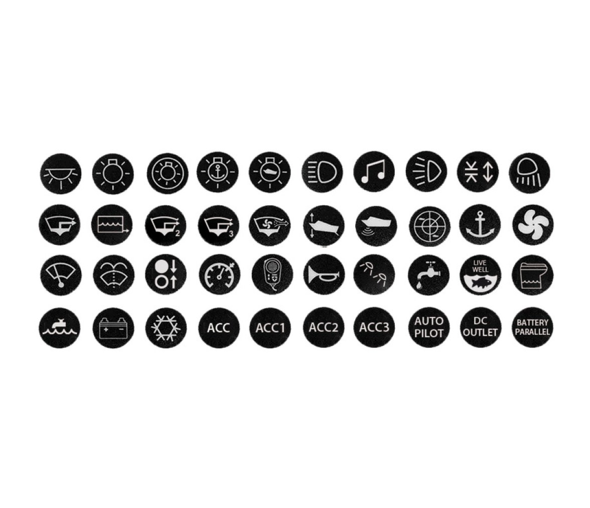 Juego de 40 Adhesivos Marinos Surtidos para Interruptores Planos