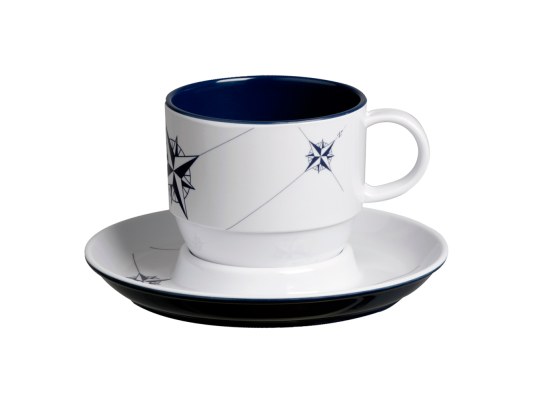 TEA CUP & SAUCER SET NORTHWIND 6 units MARINE BUSINESS