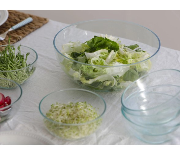 Set Ensaladera con Cubiertos + 6 uds Bol Bahamas – Natural - Marine Business