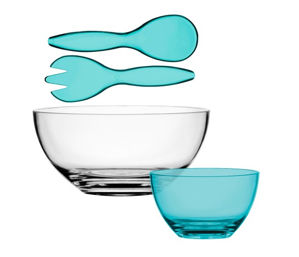 Set Ensaladera con Cubiertos + 6 uds Bol Bahamas – Turquoise - Marine Business