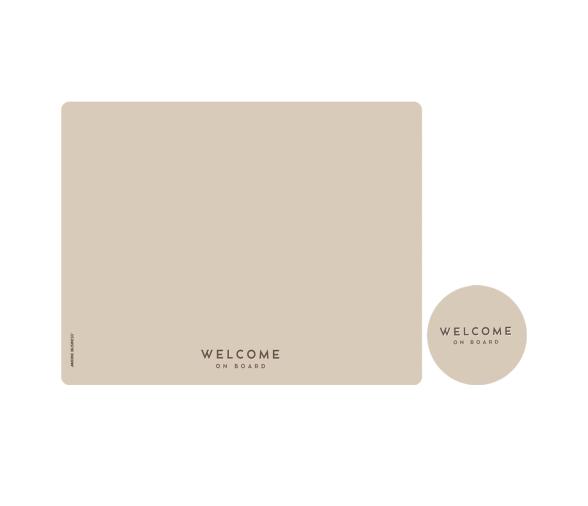 Individuales y Posavasos Antimicrobiales Classic Beige, 6 uds. - Marine Business