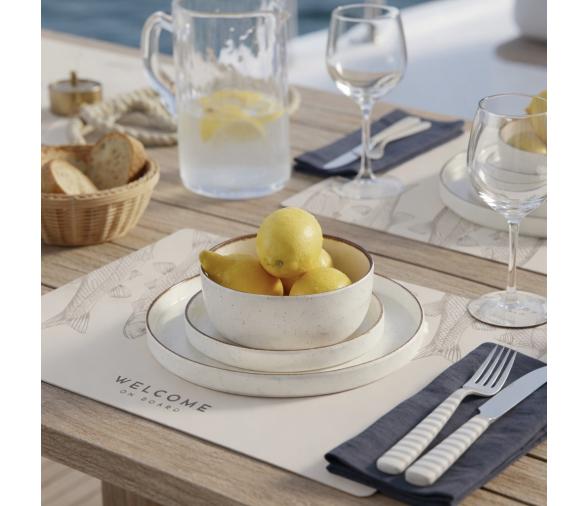 Set Individuales y Posavasos Antimicrobiales – Fish Beige, 6uds. - Marine Busine