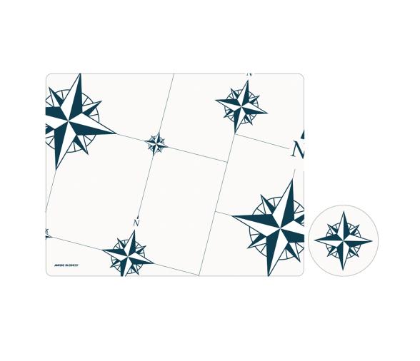 Set Individuales y Posavasos Antimicrobiales Northwind, 6 uds - Marine Busines