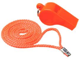Orange Whistle with Lanyard