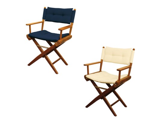 Teak real foldable chair stuffed fabric