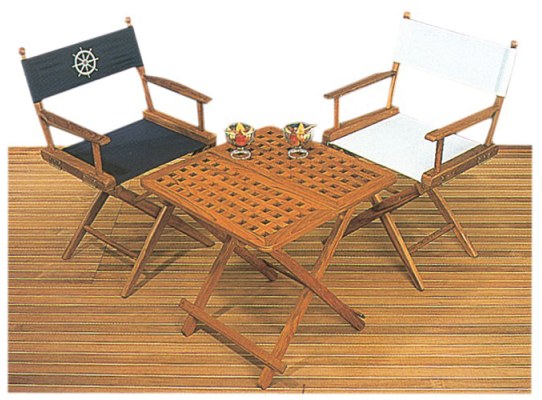 Silla plegable sin relleno en teca