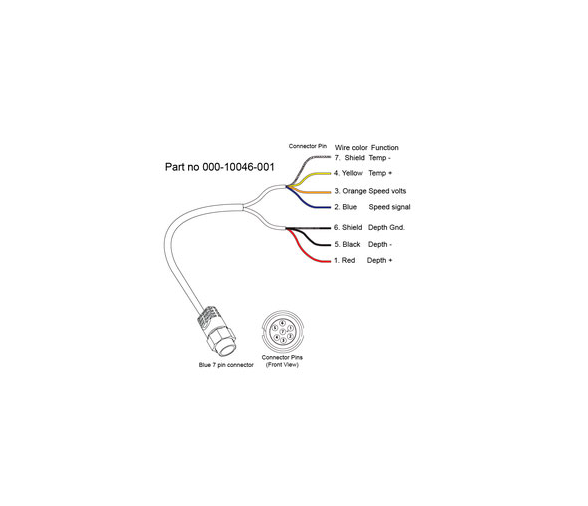 Simrad cable adaptador 7 pines azul a cable pelado