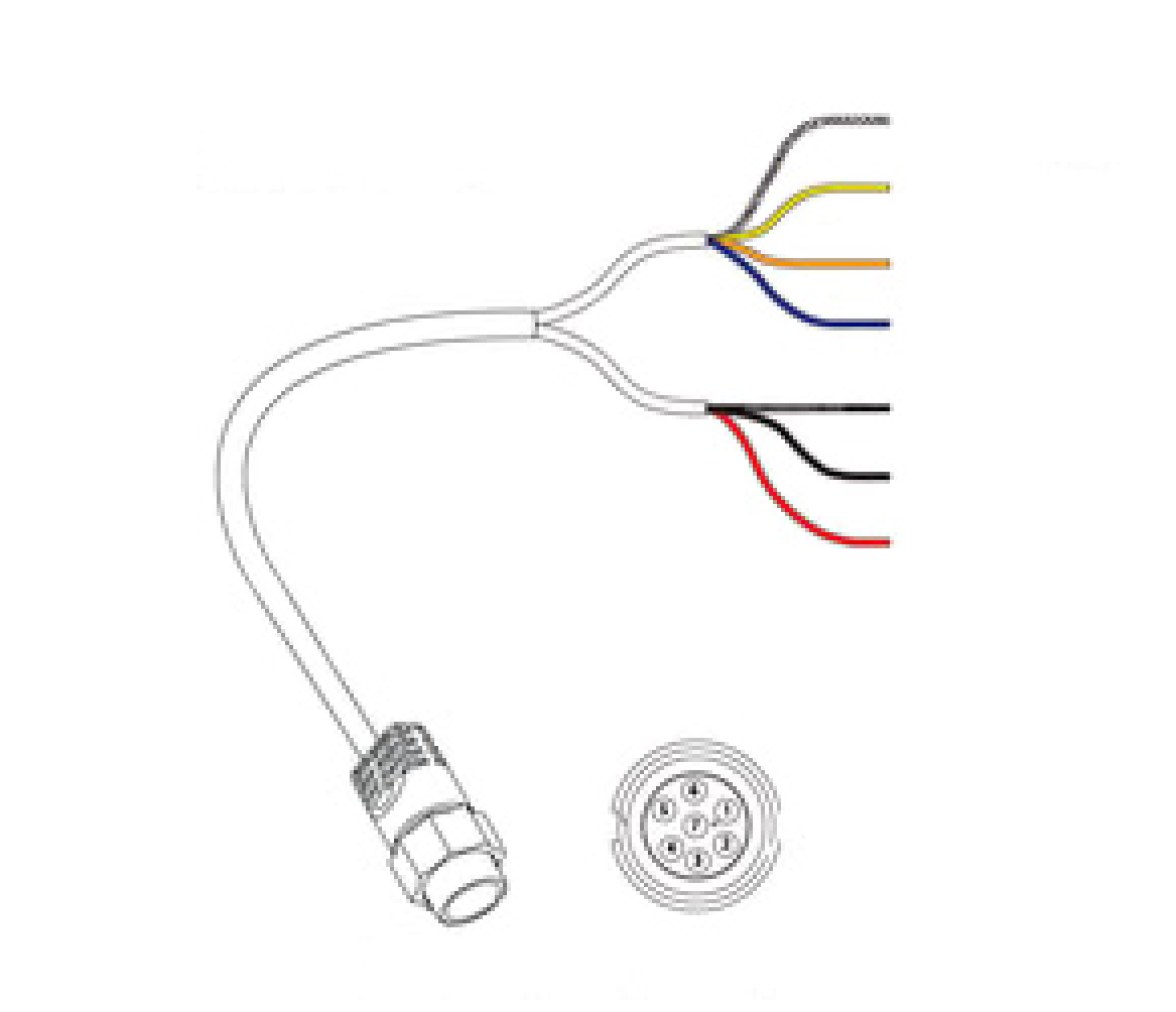 Simrad cable adaptador 7 pines azul a cable pelado