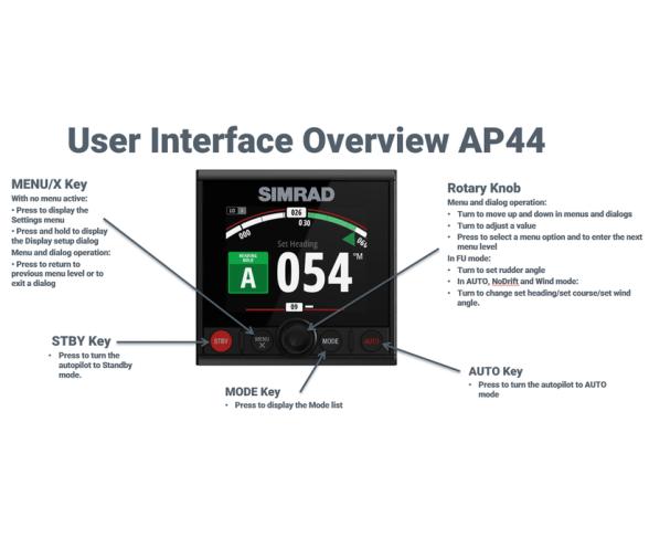 Simrad Control de Piloto Giratorio Ap44