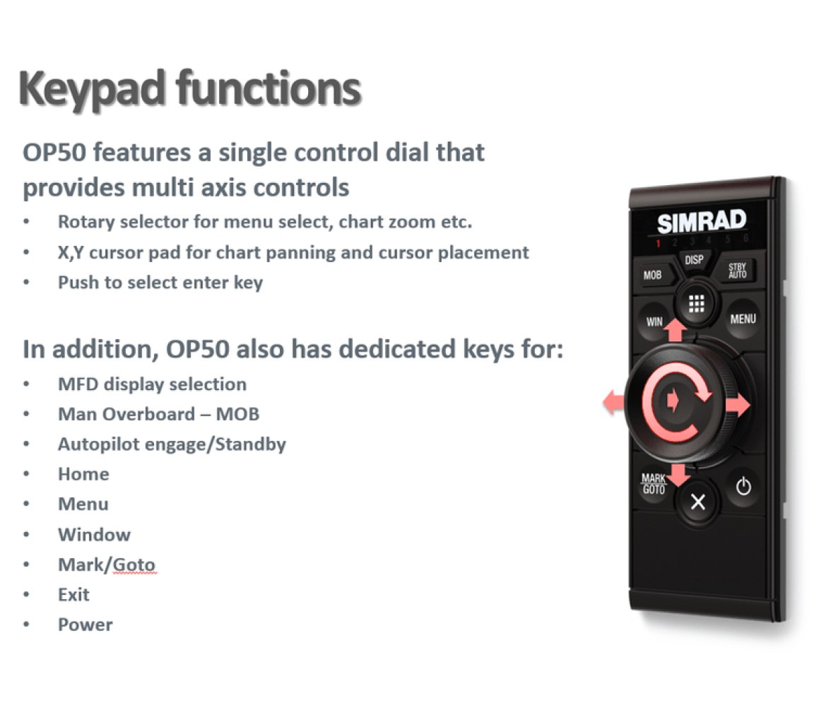 Simrad Control remoto Op50, vertical