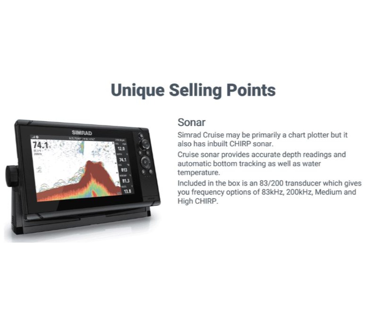 Simrad GPS Plotter Sonda Cruise 7" con Transductor