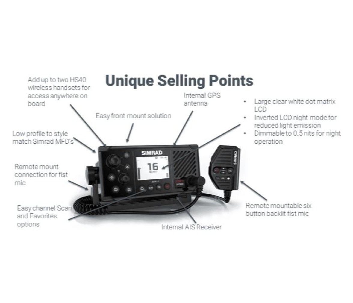Simrad RS40 VHF con DSC y AIS Receptor