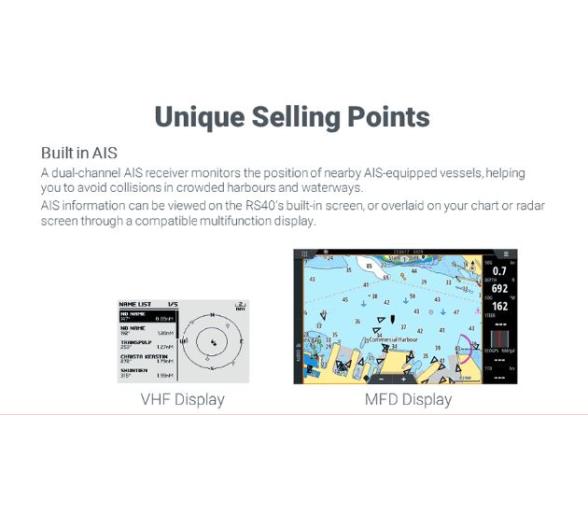 Simrad RS40 VHF con DSC y AIS Receptor