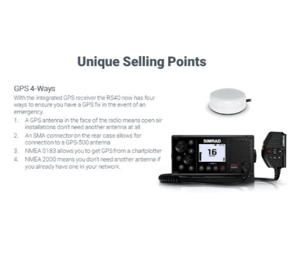 Simrad RS40 VHF con DSC y AIS Receptor