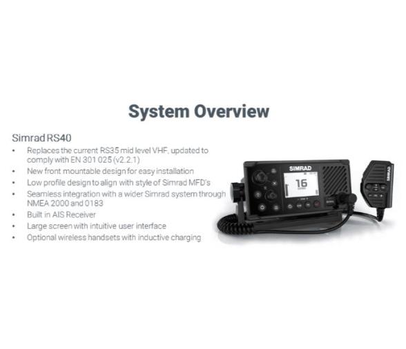 Simrad RS40 VHF con DSC y AIS Receptor