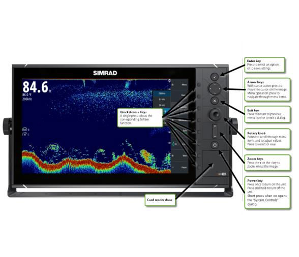 Simrad S2016, ecosonda,16 Pulgadas, sin transductor