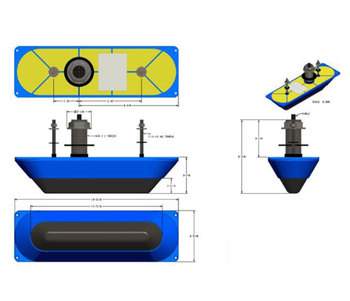 Simrad Transductor Pasacasco 3D StructureScan Acero Inoxidable