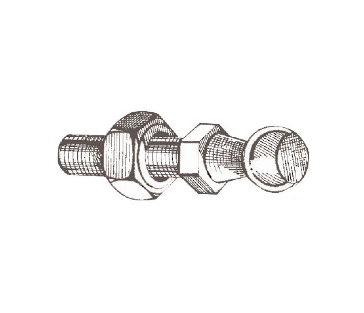 Soporte Amortiguador Bola Acero Inox 10mm