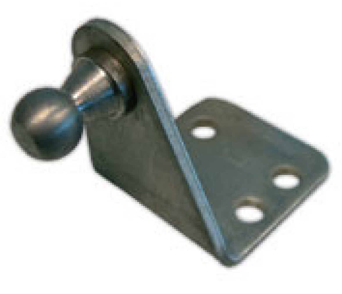 Soporte Amortiguador Curvo con Bola de 10mm Inox