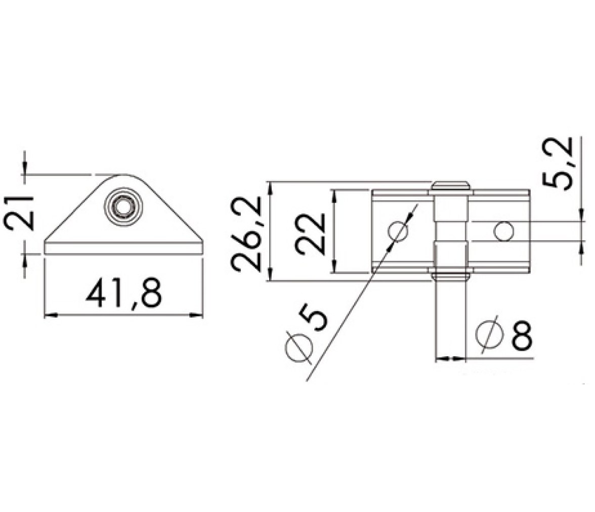 Soporte Amortiguador triangular con Tornillo central