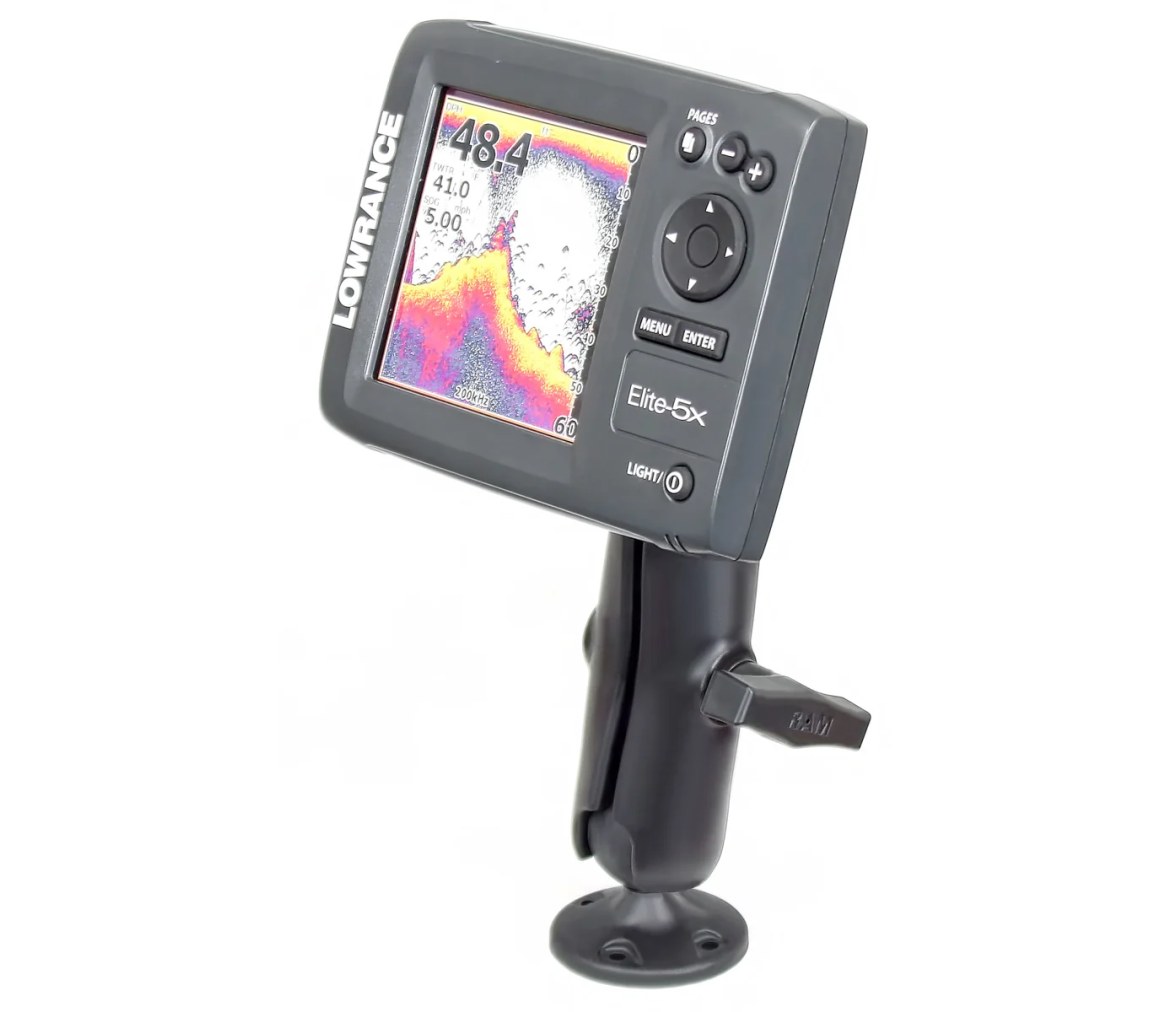 Soporte compuesto de doble bola para Lowrance Elite-5, Mark-5 + más