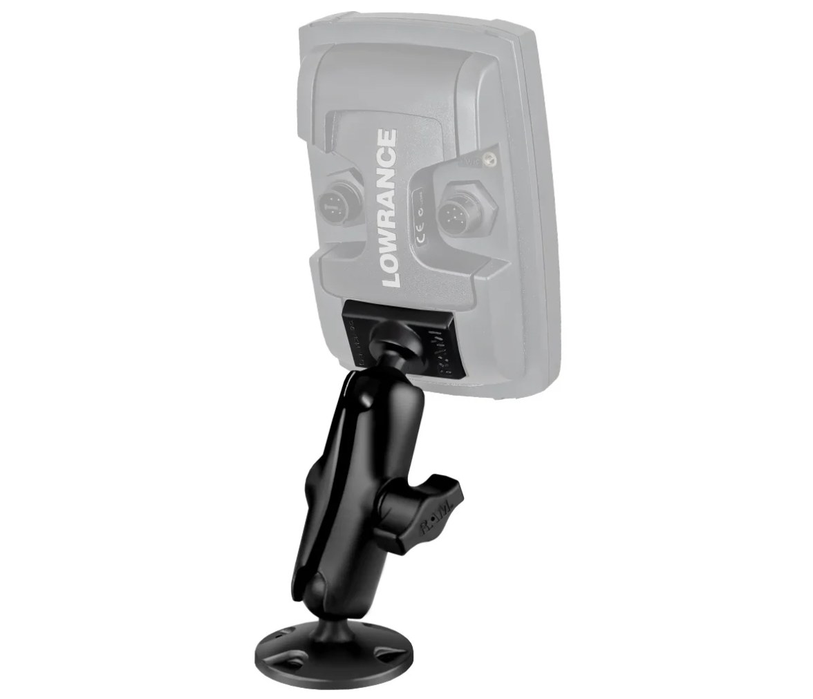 Soporte compuesto de doble bola para serie Lowrance Elite-4 y Mark-4