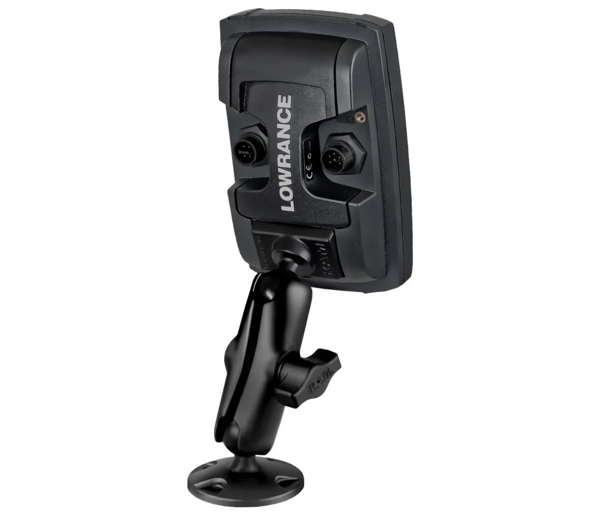 Soporte compuesto de doble bola para serie Lowrance Elite-4 y Mark-4