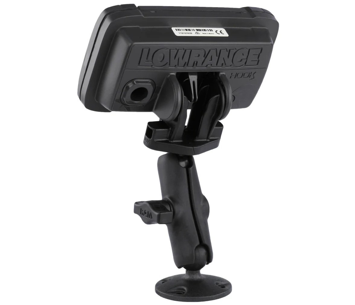 Soporte compuesto RAM para Lowrance Eagle 4 y 5, Hook² y Reveal - Tamaño B