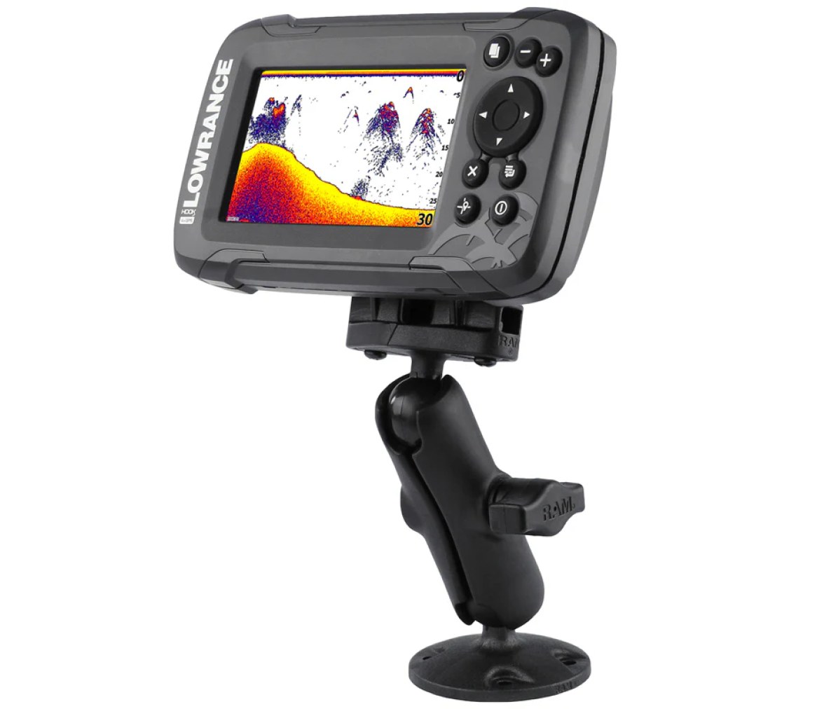 Soporte compuesto RAM para Lowrance Eagle 4 y 5, Hook² y Reveal - Tamaño B