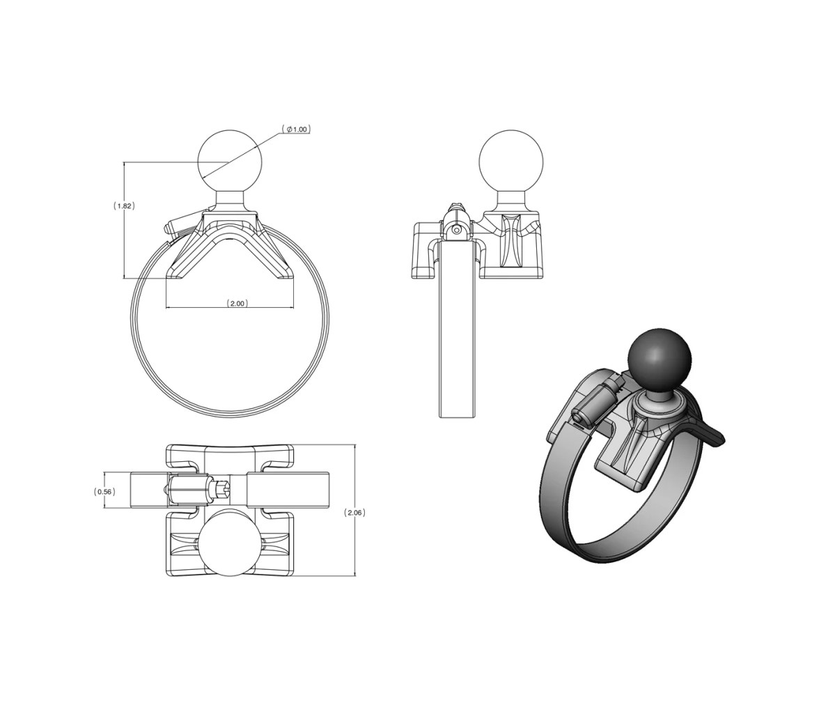 Soporte de abrazadera de manguera con accesorios para Garmin GPSMAP + más