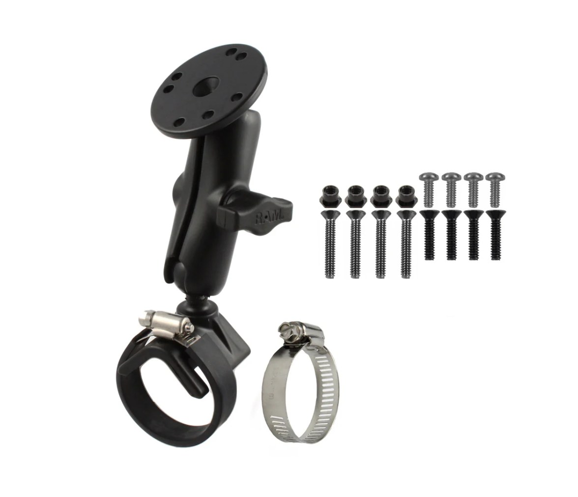 Soporte de abrazadera de manguera con accesorios para Garmin GPSMAP + más