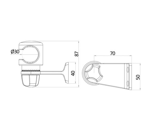 Soporte de Acero Inoxidable para Ducha