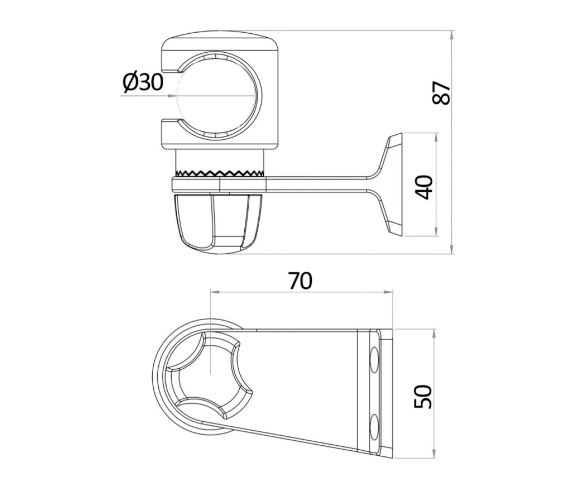 Soporte de Acero Inoxidable para Ducha