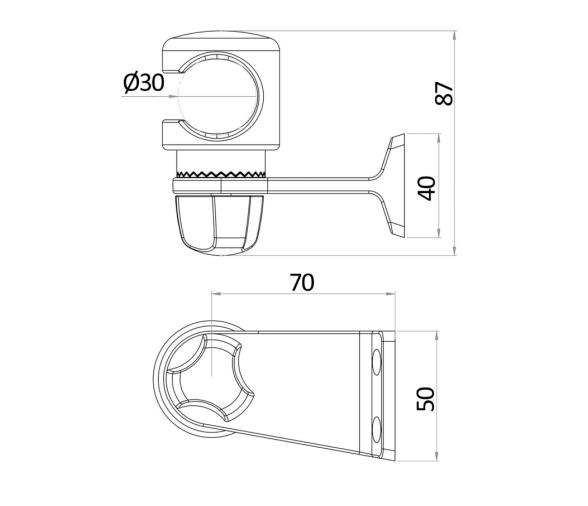 Soporte de Acero Inoxidable para Ducha