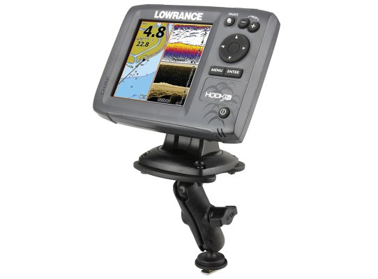 Soporte de bola de raíl compuesto para dispositivos Humminbird
