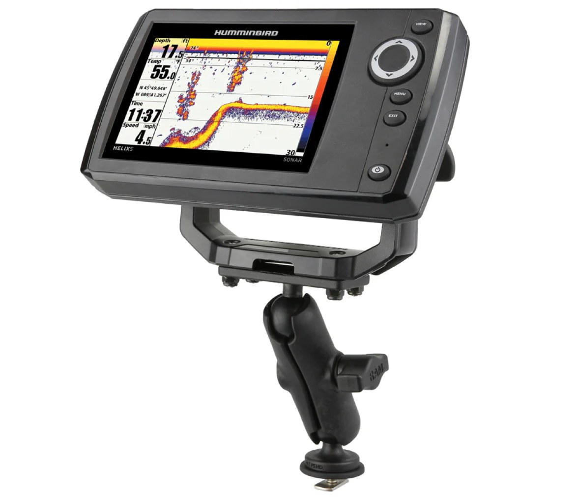 Soporte de bola de riel doble RAM para Humminbird Helix 5