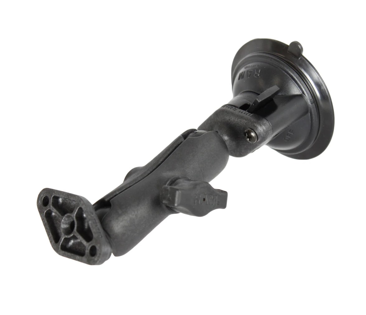 Soporte de bola doble de compuesto con ventosa de cierre Twist-Lock - Mediano