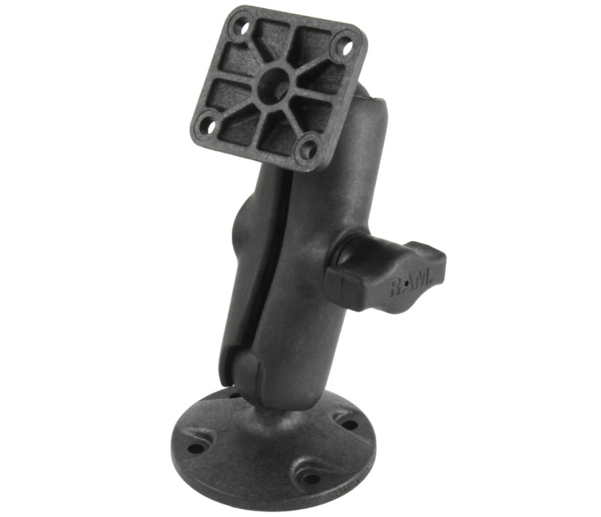 Soporte de bola doble de montaje atornillado de compuesto con placa AMPS rectang